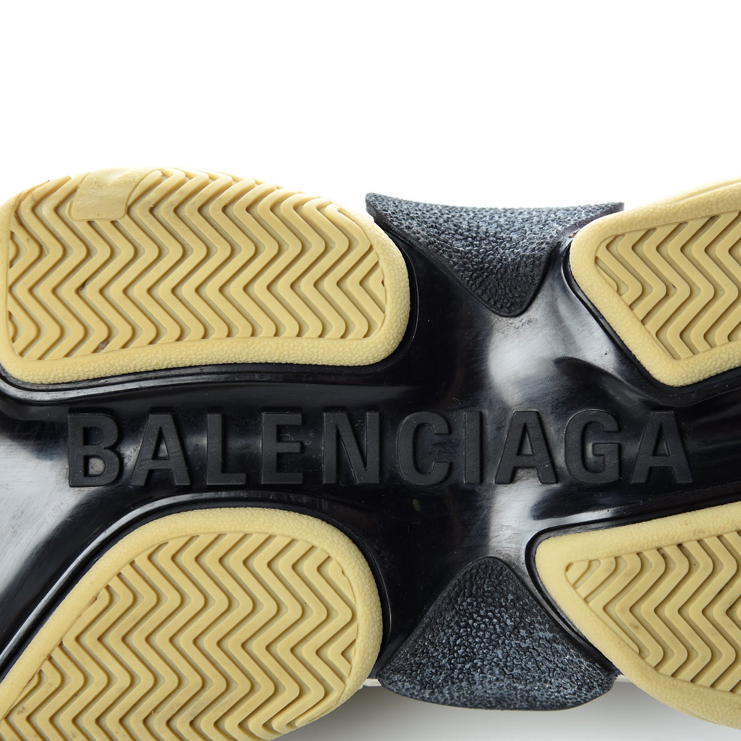 Balenciaga Mesh Nubuck Womens Triple S Sneakers 37 Black Argent 7 of 8