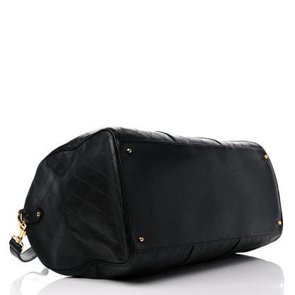 Chanel Calfskin Stitched Duffel Bag Black 4 of 20