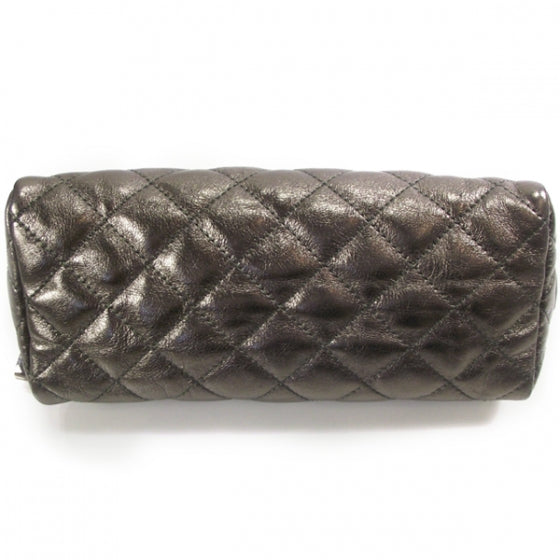 Burberry Leather Quilted Cosmetic Case Bronze 4 of 11