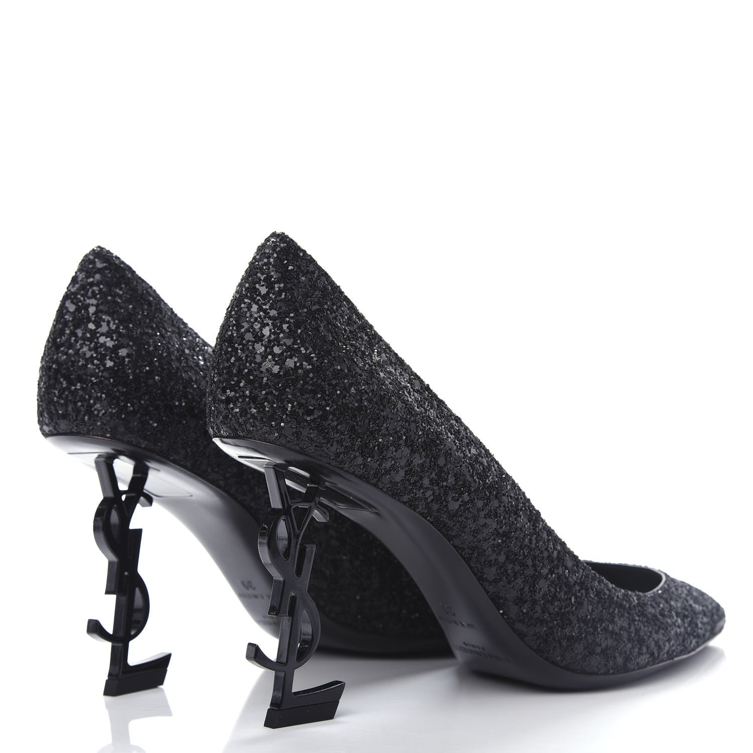 Saint Laurent Glitter Opyum 85 Pumps 39 Black 4 of 11