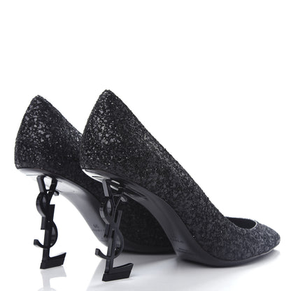 Saint Laurent Glitter Opyum 85 Pumps 39 Black 4 of 11