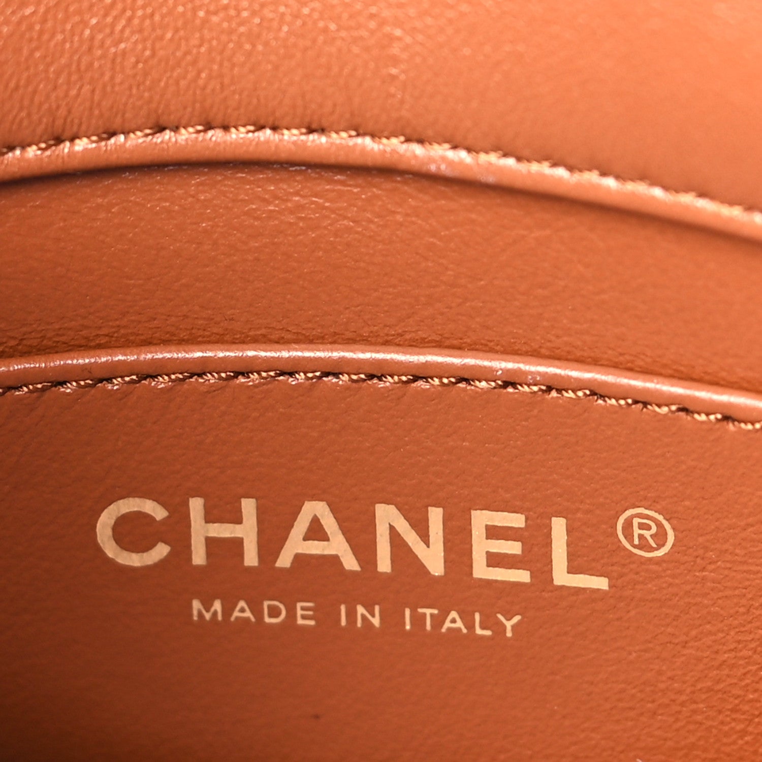 Chanel Lambskin Wenge Quilted Mini Fashion Wood Square Flap Light Brown 6 of 9