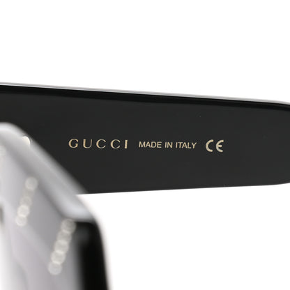 Gucci Acetate Square Frame Crystal Striped GG0178S Sunglasses Black 5 of 7