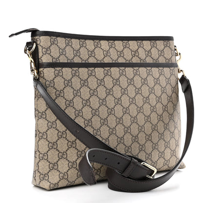 Gucci GG Plus Monogram Medium Flat Messenger Bag Dark Brown 3 of 14