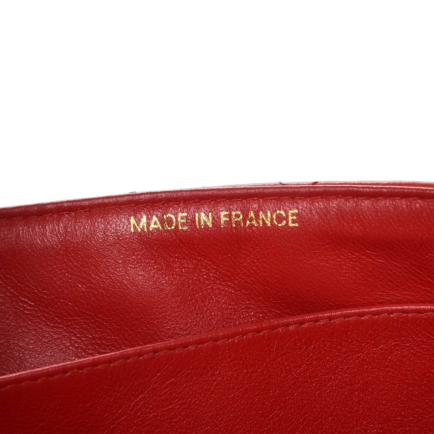 Lambskin Quilted Medium Double Sided Flap Red