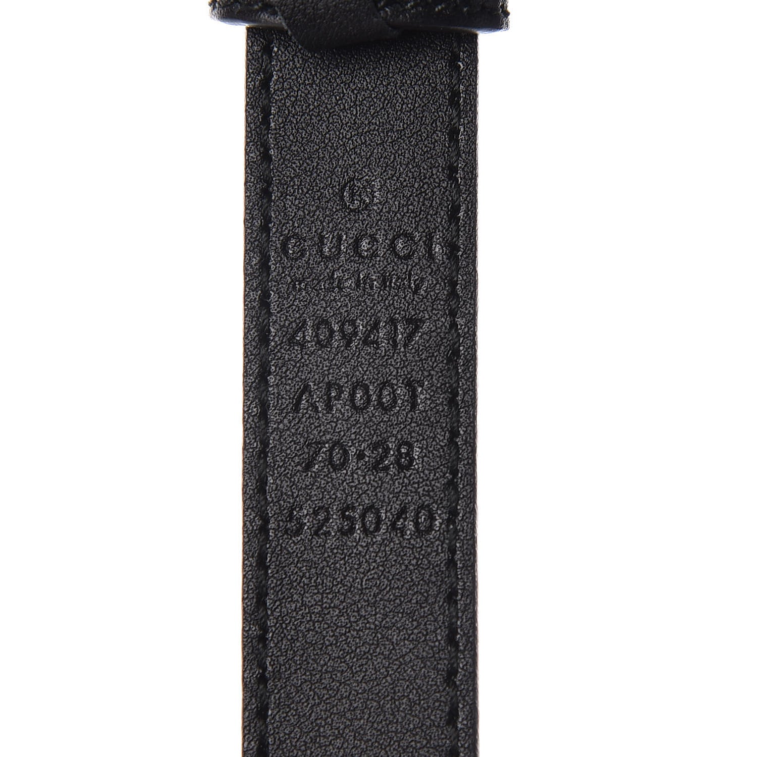 Gucci Calfskin Double G 20mm Belt 70 28 Black 6 of 6