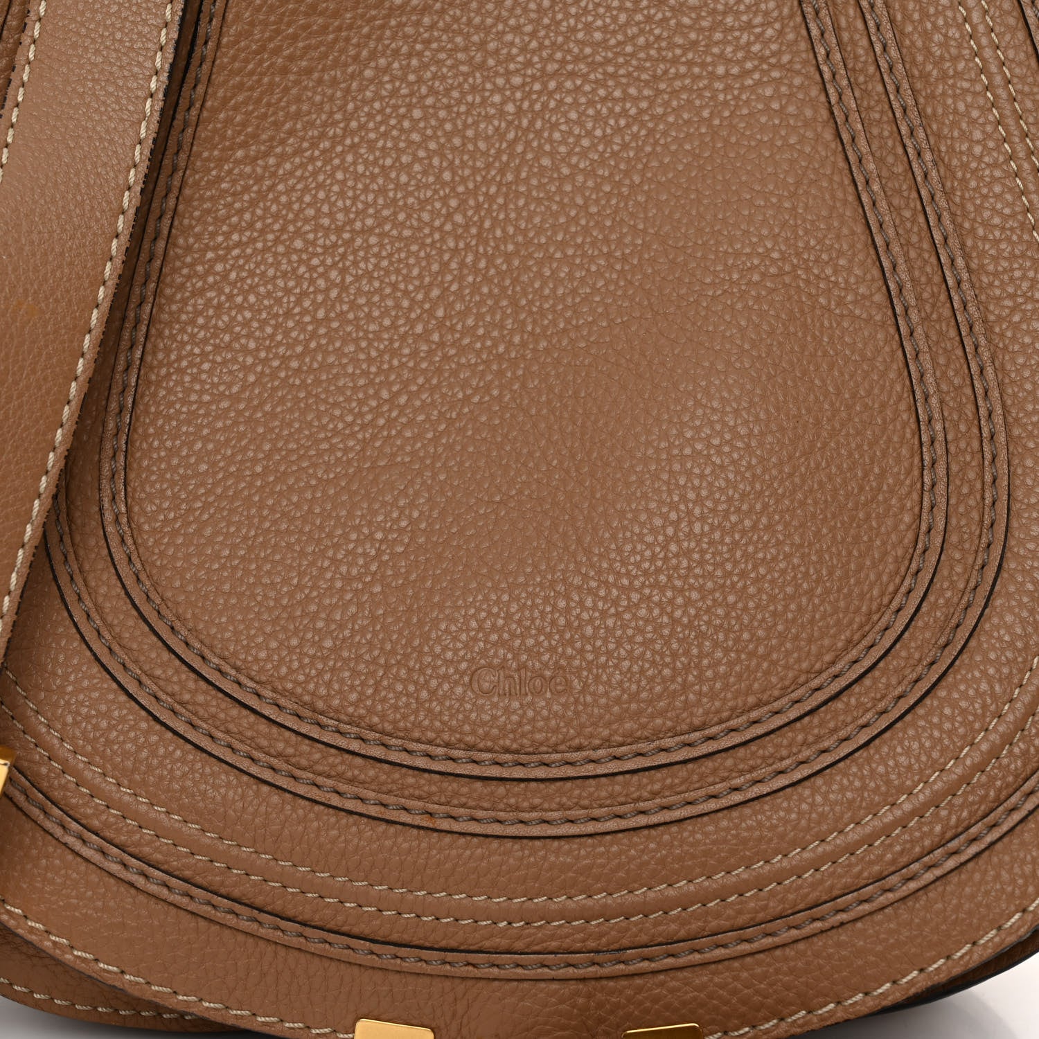 Chloe Calfskin Medium Marcie Round Crossbody Bag Nut 8 of 12