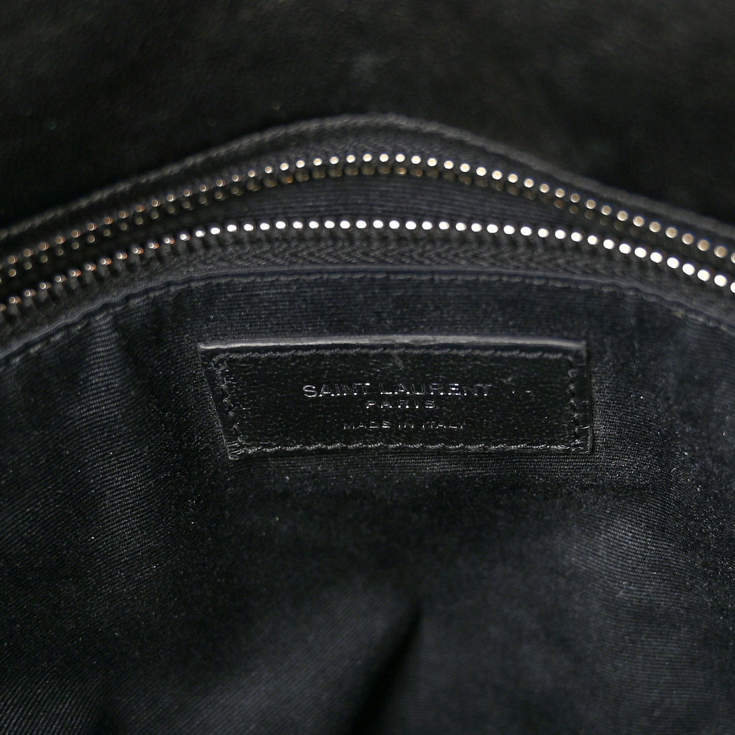 Lambskin Quilted Medium Loulou Puffer Monogram Chain Satchel Black