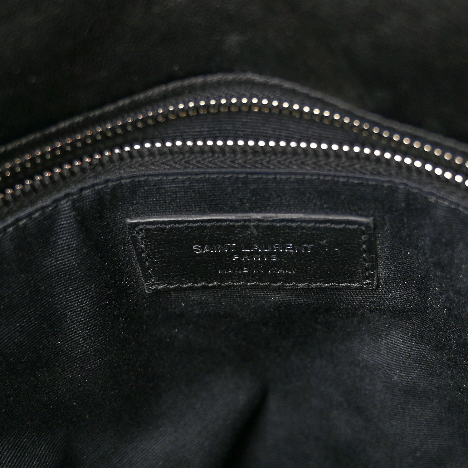 Saint Laurent Lambskin Quilted Medium Loulou Puffer Monogram Chain Satchel Black 6 of 10