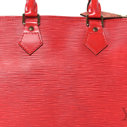 Louis Vuitton Epi Speedy 25 Castillan Red 8 of 14
