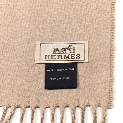 Hermes Cashmere Recto Verso Muffler Marron Glace Craie 4 of 4