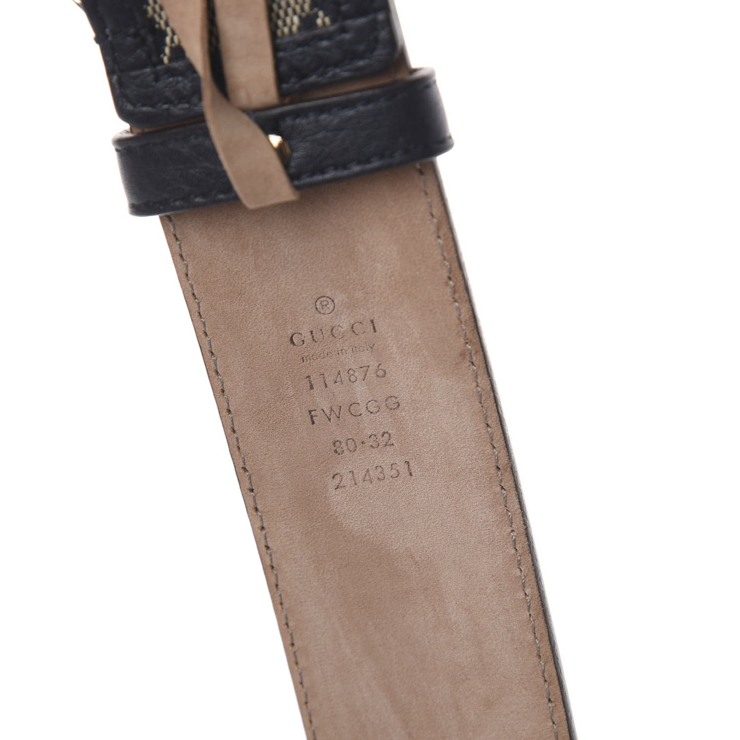 Monogram Interlocking G Belt 80 32 Navy