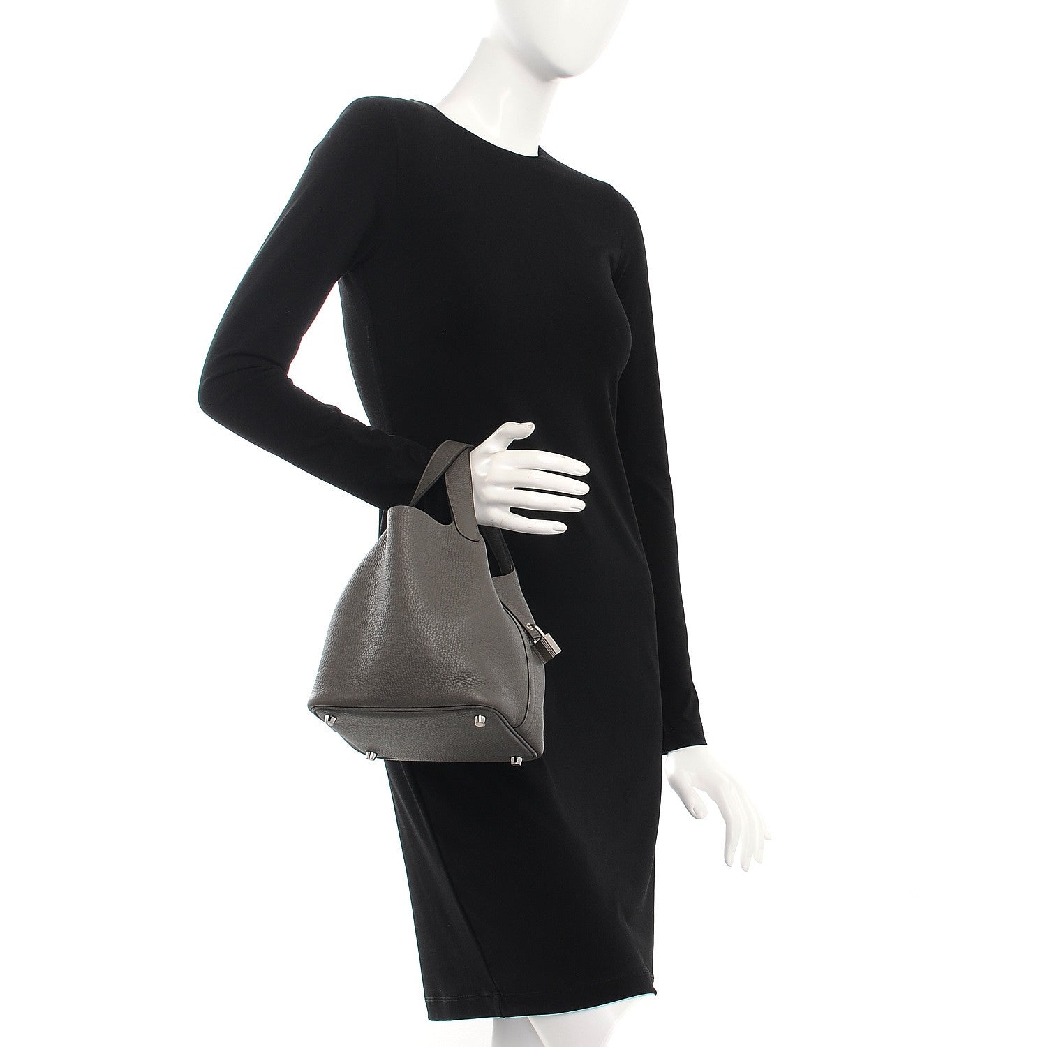 Hermes Taurillon Clemence Picotin Lock 18 PM Etain 2 of 7