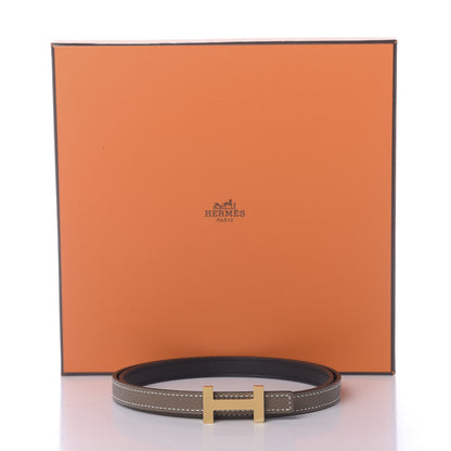 Hermes Swift Epsom 13mm Focus Belt 80 Black Etoupe 7 of 7