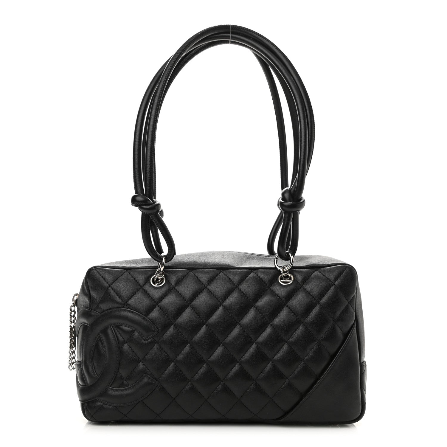 Chanel Calfskin Quilted Large Cambon Bowler Black 1 of 11