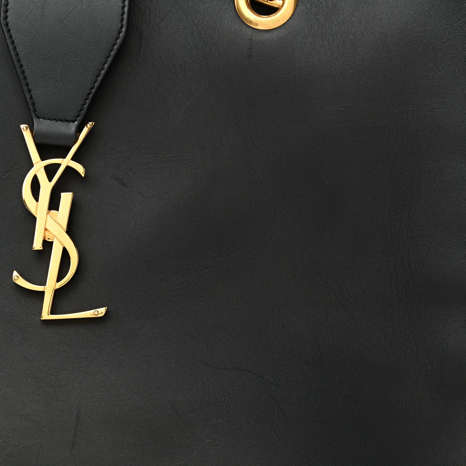 Saint Laurent Soft Calfskin Monogram Cassandre Shopper Black 12 of 23