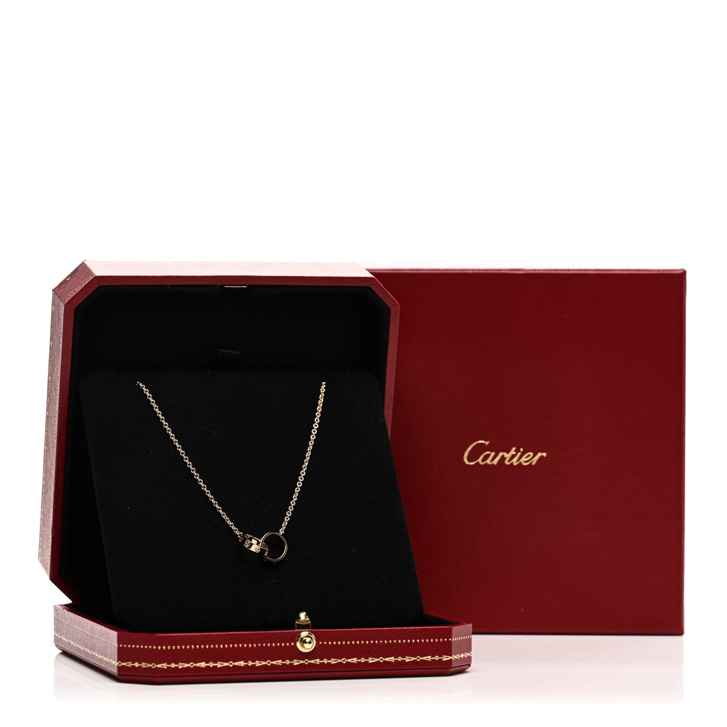 Cartier 18K Yellow Gold Interlocking LOVE Necklace 5 of 5