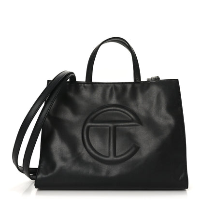 Telfar Vegan Leather Medium Shopping Bag Black 1 of 9