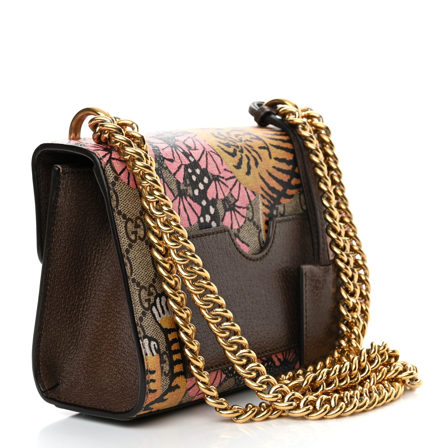 GG Supreme Monogram Bengal Small Padlock Shoulder Bag Beige Pink