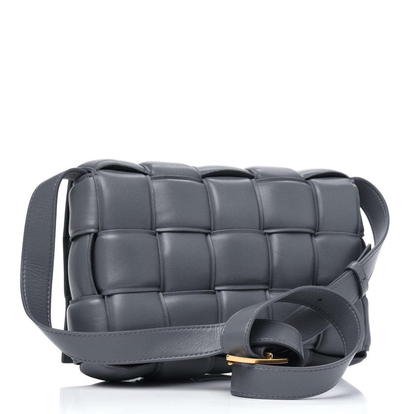 Nappa Maxi Intreccio Padded Cassette Crossbody Bag Thunder