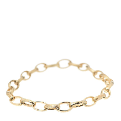 Gucci 18K Yellow Gold Open Link Chain Bracelet 18 3 of 8