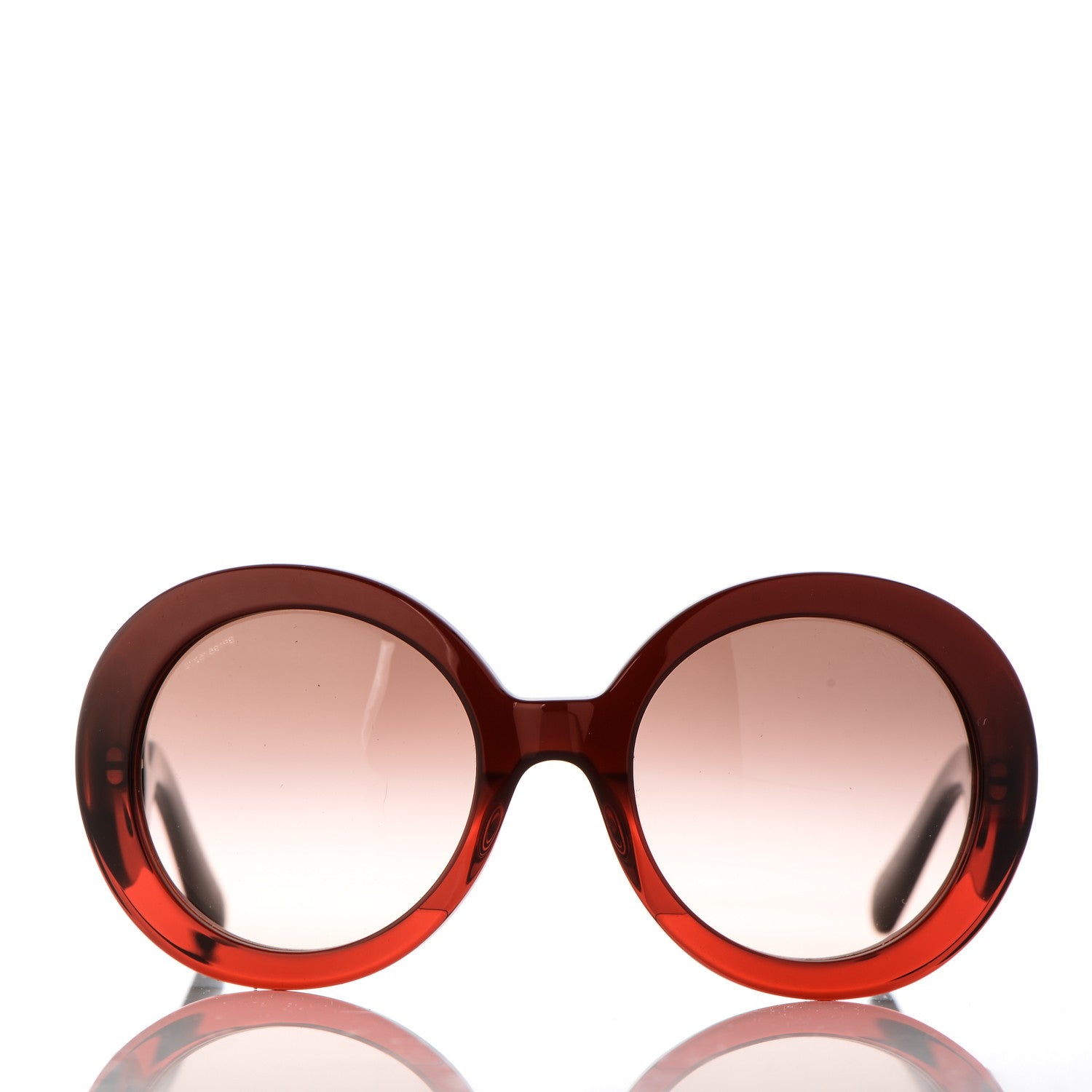 Prada Round Baroque Sunglasses SPR 27N Burgundy 2 of 9