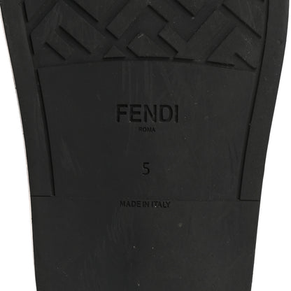 Fendi Fabric Jacquard Nappa FF Mens Fendi Feel Buckled Slide Sandals 5 Tobacco Black Miele Scuro 8 of 10