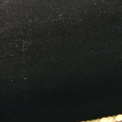 Saint Laurent Grain De Poudre Matelasse Chevron Monogram Compact Zip Around Wallet Black 8 of 10