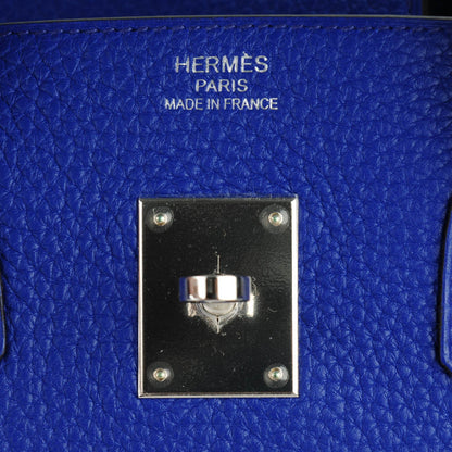 Hermes Taurillon Clemence Birkin 35 Bleu Electrique 21 of 27