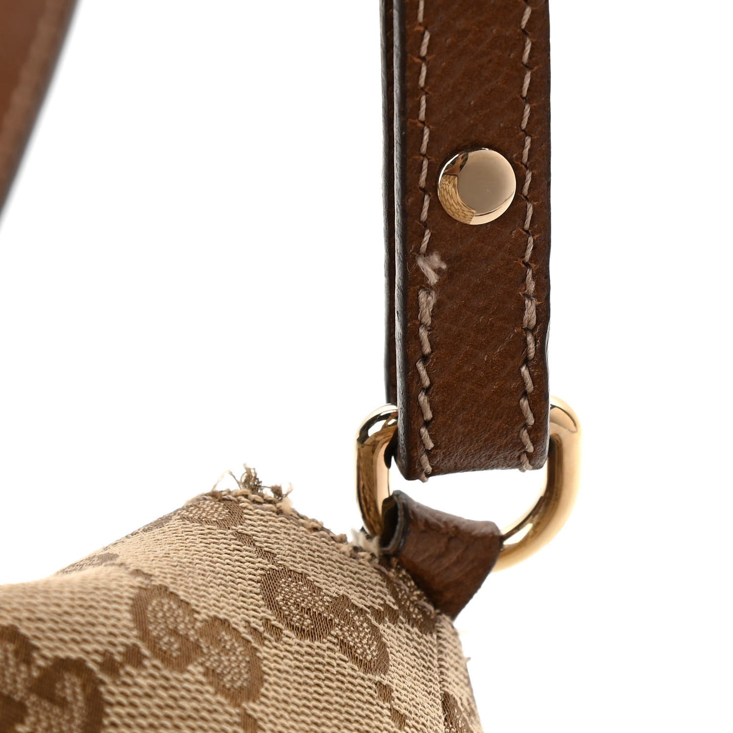 Monogram Large Bree Foldover Tote Beige Tabacco