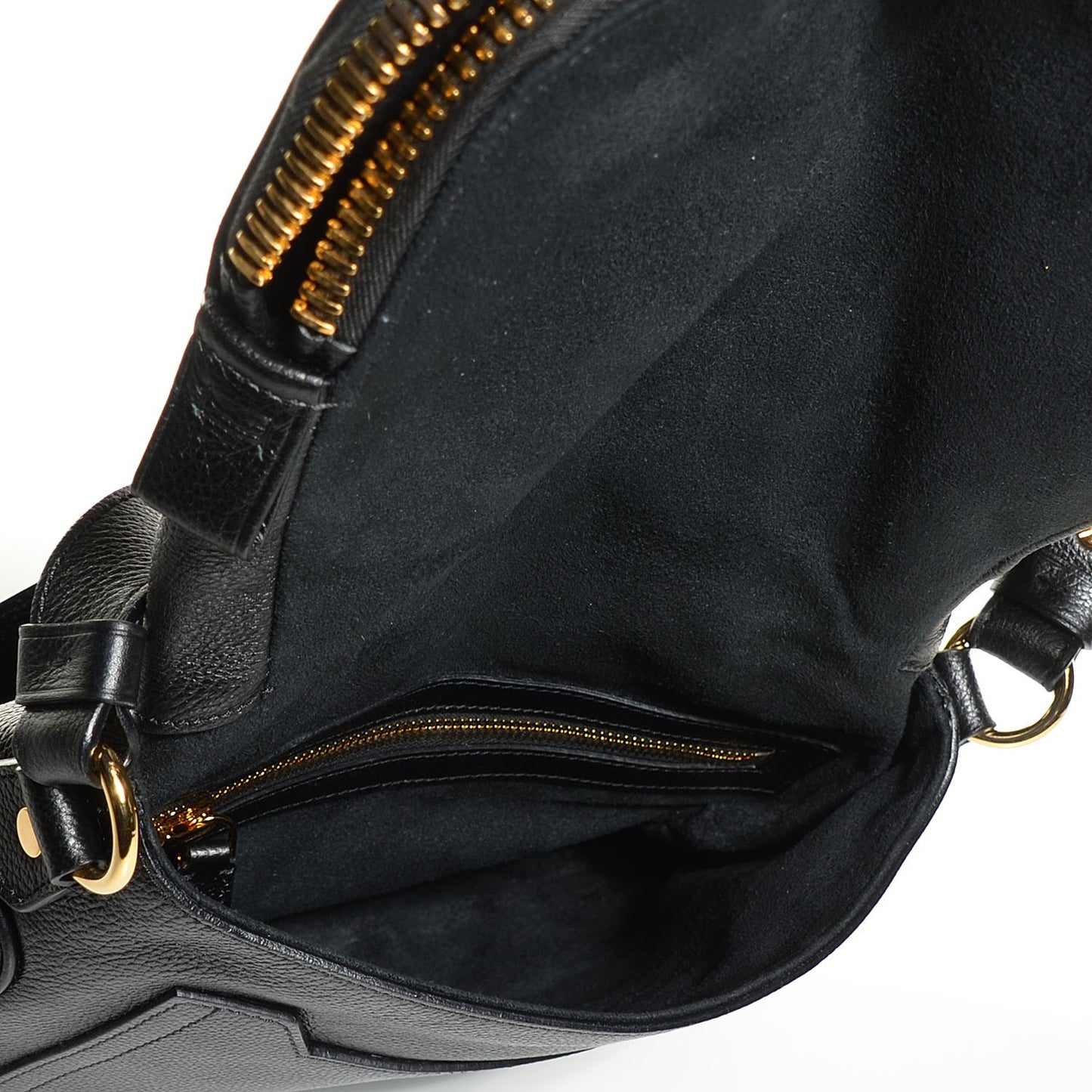 Grained Calfskin Medium Jennifer Crossbody Bag Black