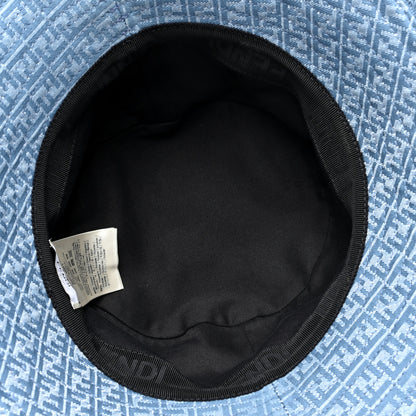 Fendi Denim Frayed FF Bucket Hat L Blue 6 of 8