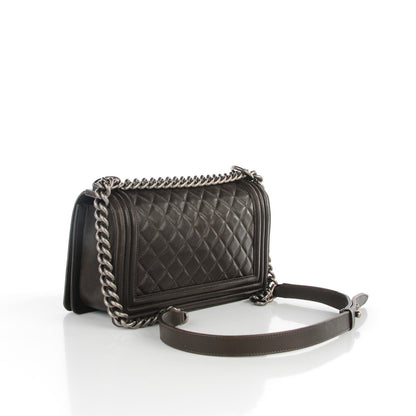 Chanel Lambskin Quilted Medium Boy Flap Brown 3 of 9