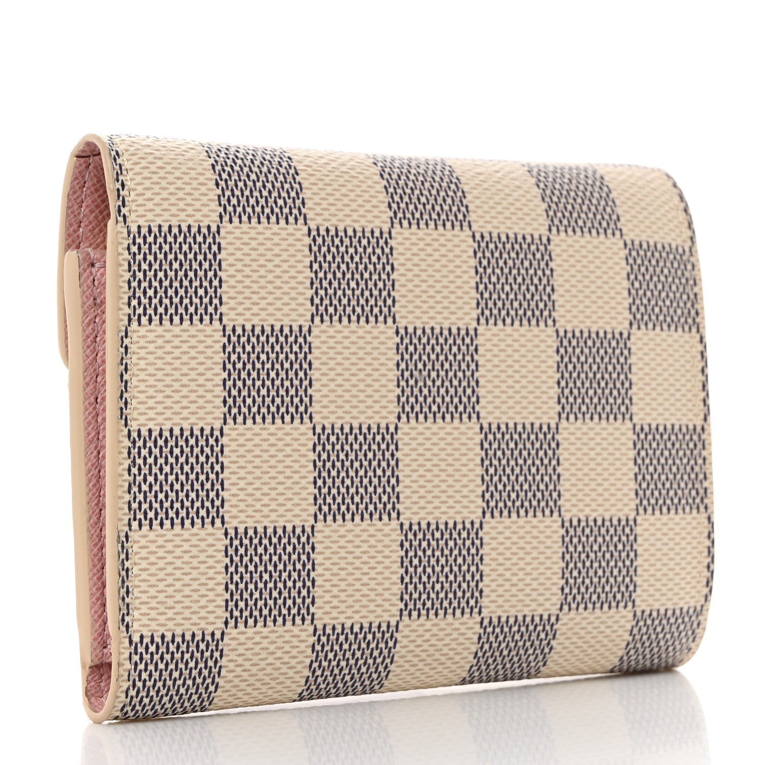 Louis Vuitton Damier Azur Victorine Wallet Rose Ballerine 3 of 7