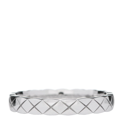 Chanel 18K White Gold Mini Coco Crush Ring 55 7.25 1 of 6