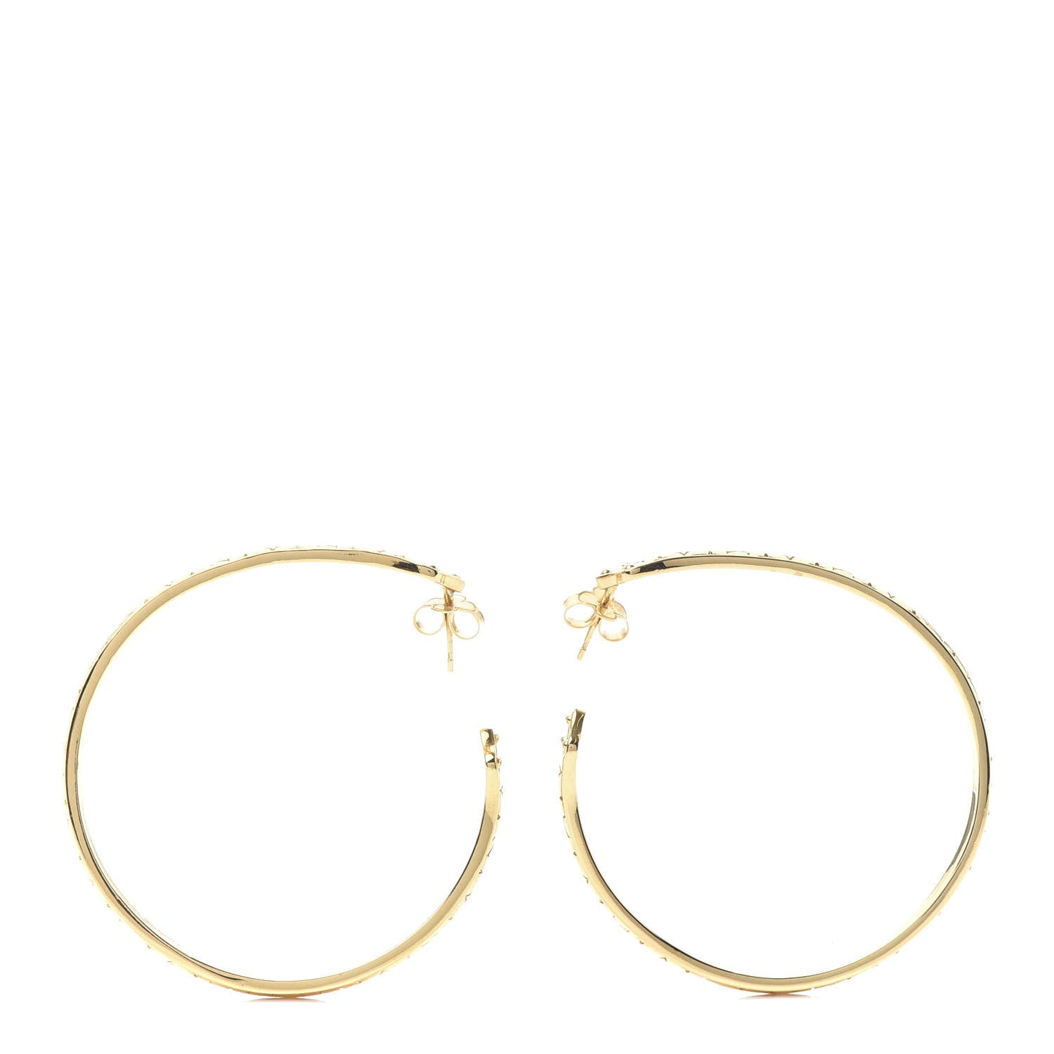 Louis Vuitton Nanogram Sweet Dreams Hoop Earrings GM Gold 8 of 8
