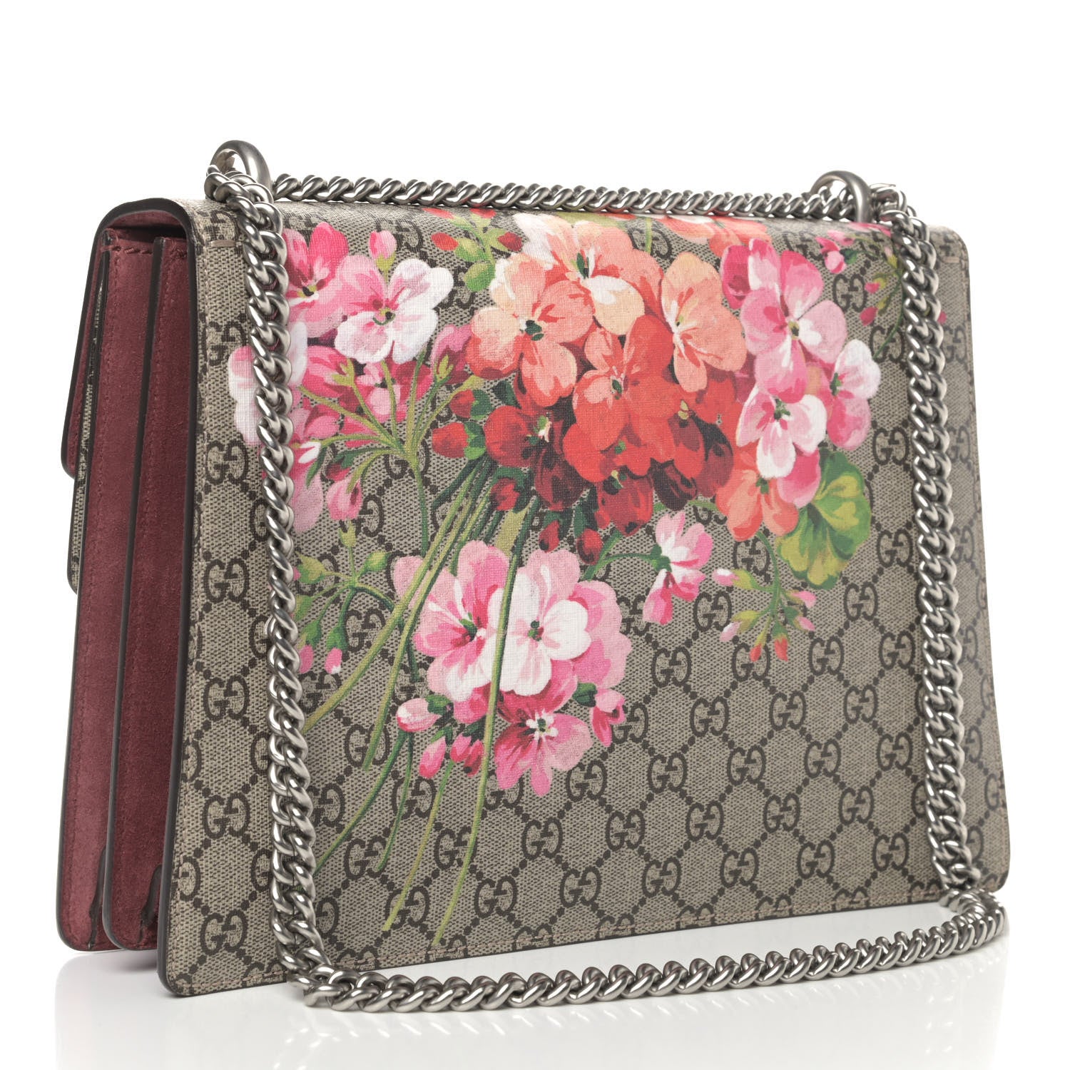 Gucci GG Supreme Monogram Blooms Medium Dionysus Shoulder Bag Beige Multicolor Dry Rose 2 of 5