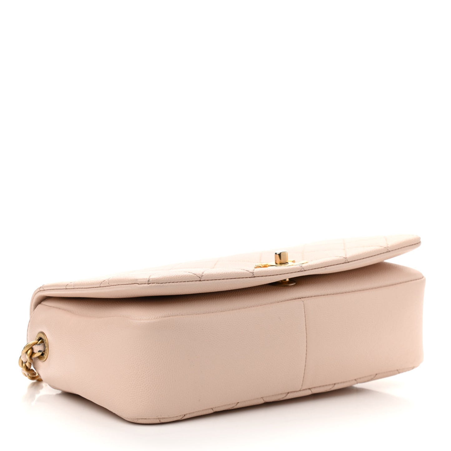 Caviar Quilted Medium Fashion Therapy Flap Beige