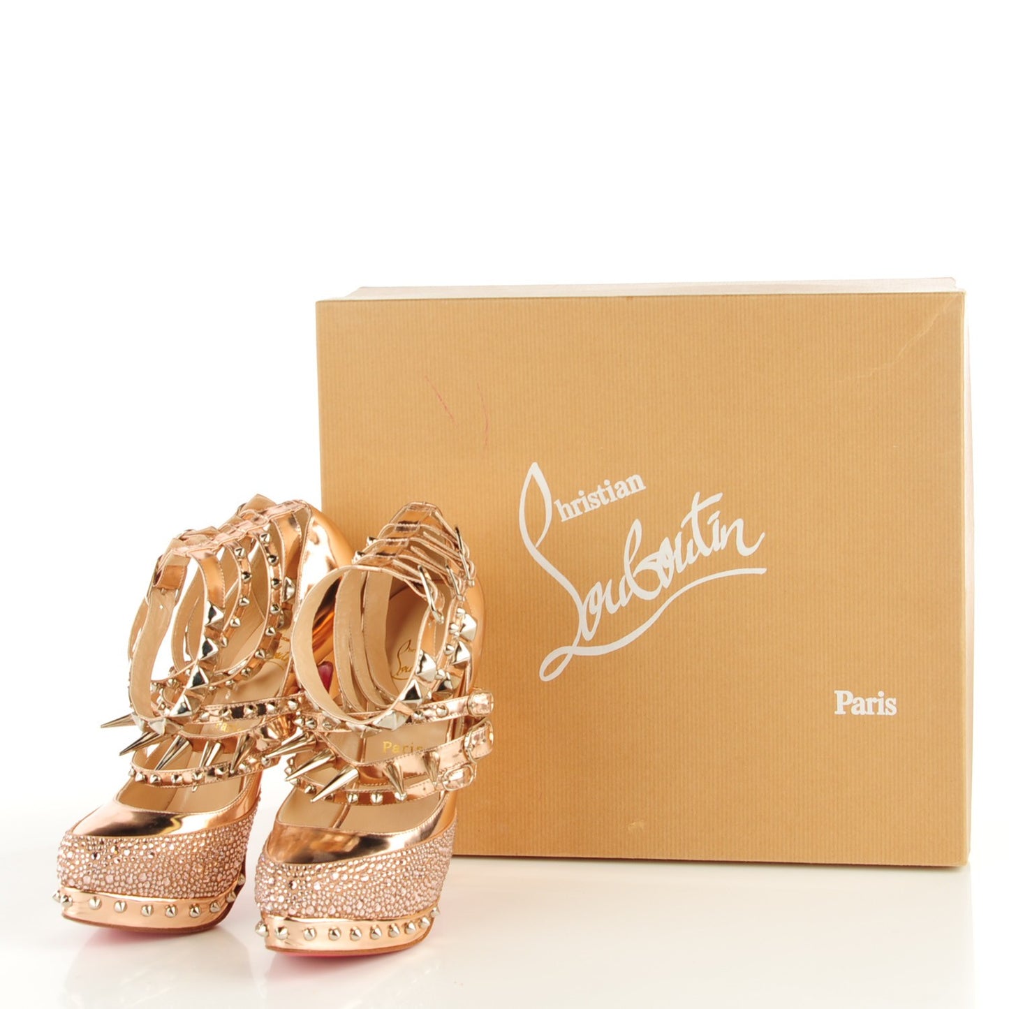 Patent Spiked Rodarte 140 Pumps 37.5 Rose Gold