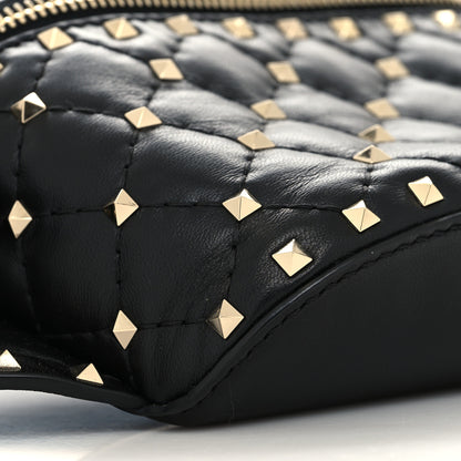 Valentino Garavani Lambskin Rockstud Spike Belt Bag 85 Black 8 of 9
