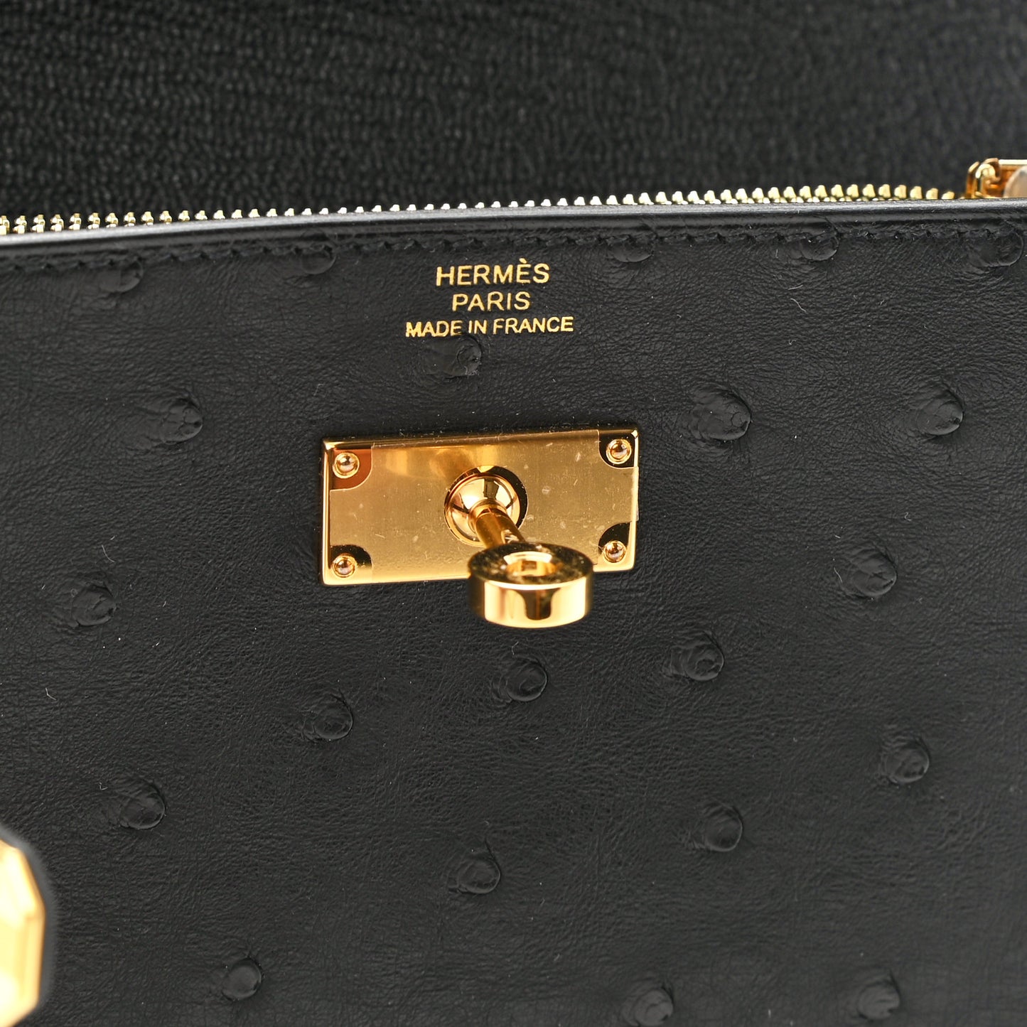 Ostrich Kelly Wallet To Go Black