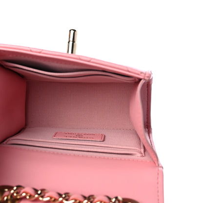 Chanel Lambskin Quilted Mini Trendy CC Clutch With Chain Pink 8 of 20