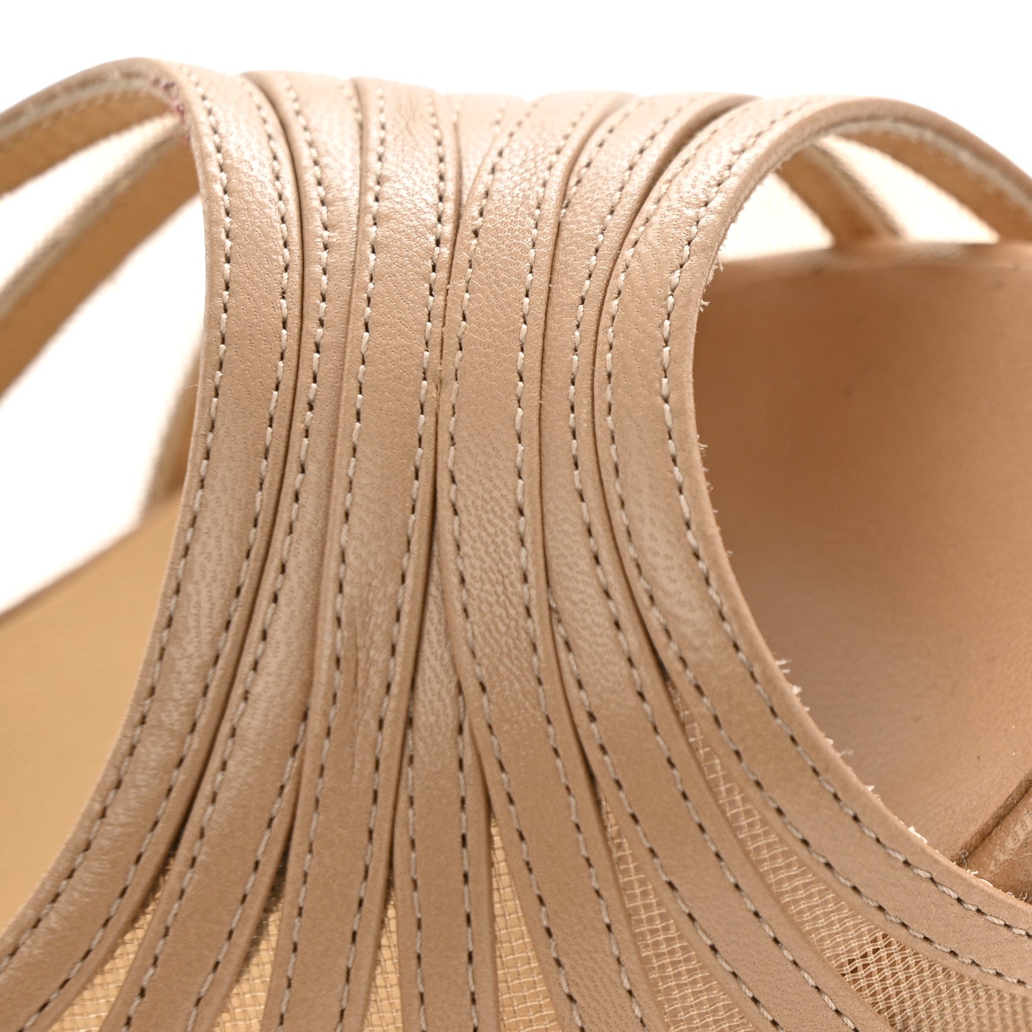 Christian Louboutin Kid Rete Filamenta 120 Platform Sandals 37 Nude 9 of 10