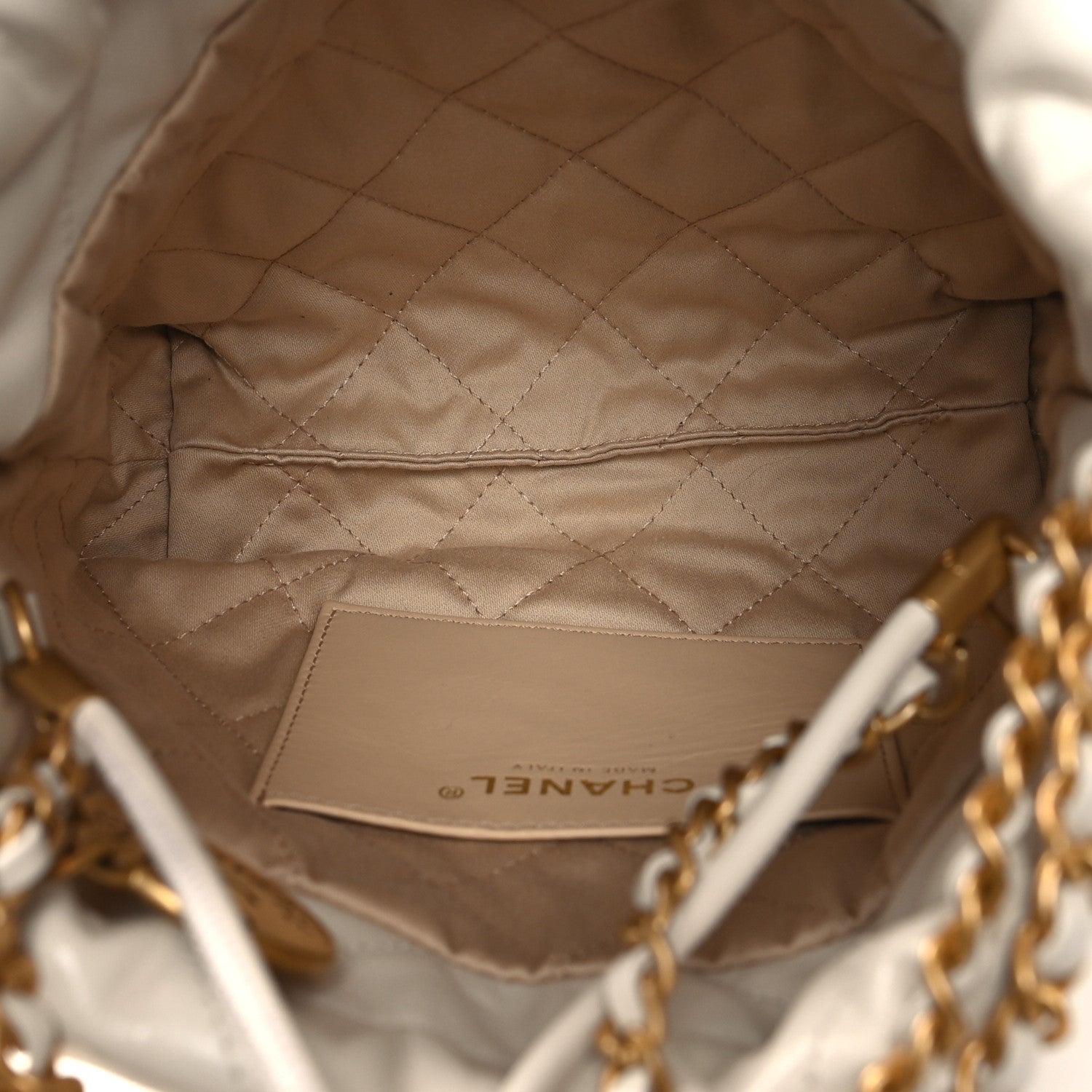 Chanel Shiny Calfskin Quilted Mini Chanel 22 White 5 of 10