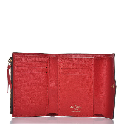 Louis Vuitton Damier Ebene Victorine Wallet Red 5 of 8