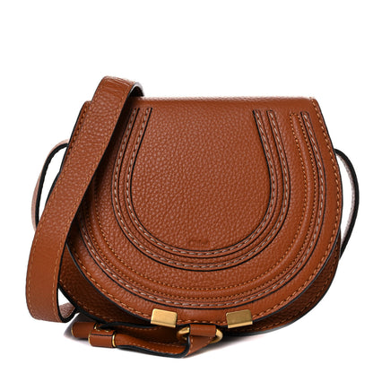 Chloe Calfskin Mini Marcie Round Crossbody Bag Tan 1 of 11