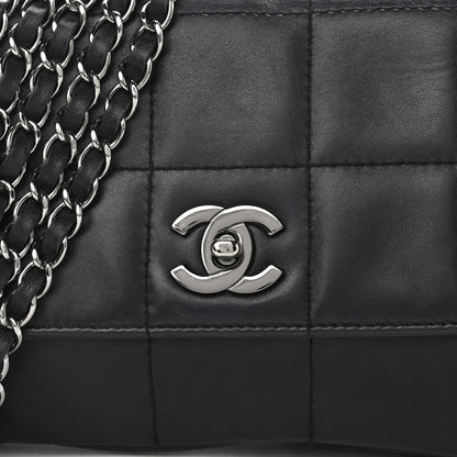 Chanel Lambskin Chocolate Bar Quilted Lambskin 5 Chain Flap Black 7 of 9
