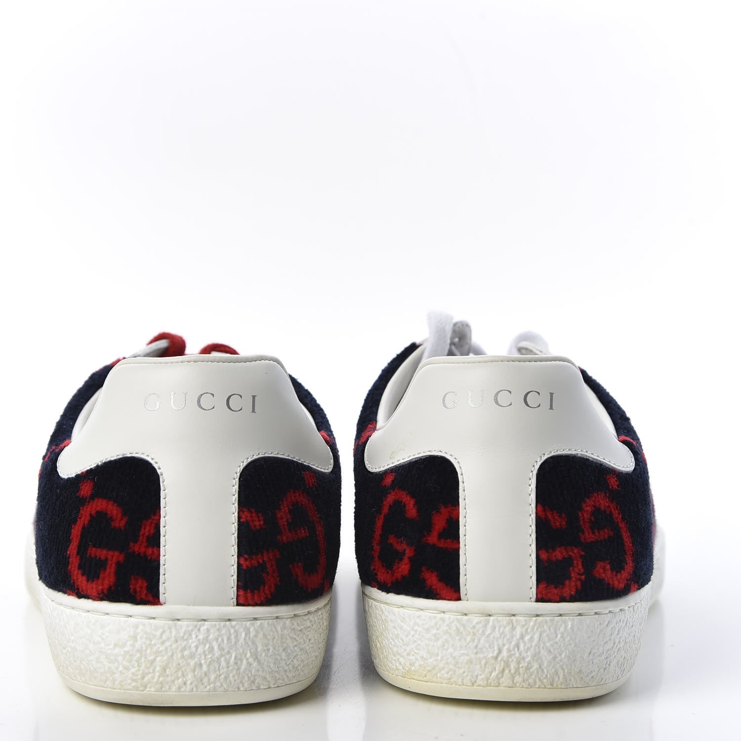 Gucci Covered Wool Big GG Monogram Mens Sneaker 7 Blue Red 6 of 9
