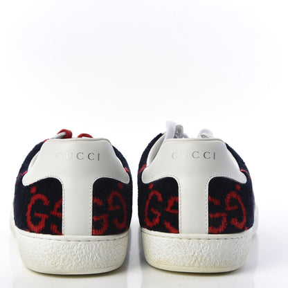 Gucci Covered Wool Big GG Monogram Mens Sneaker 7 Blue Red 6 of 9