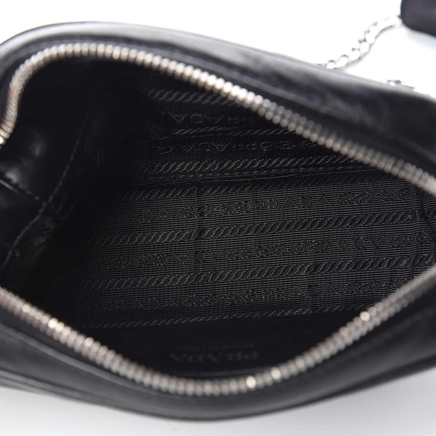 Prada Soft Calfskin Diagramme Crossbody Bag Black 5 of 9